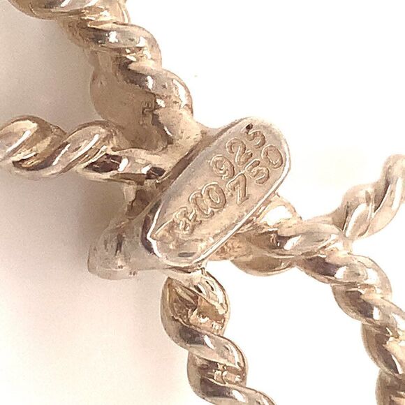 Tiffany & Co Estate Twisted Rope Bow Brooch Pin Silver + 14k Gold 5.8 GR TIF731 - Picture 9 of 12